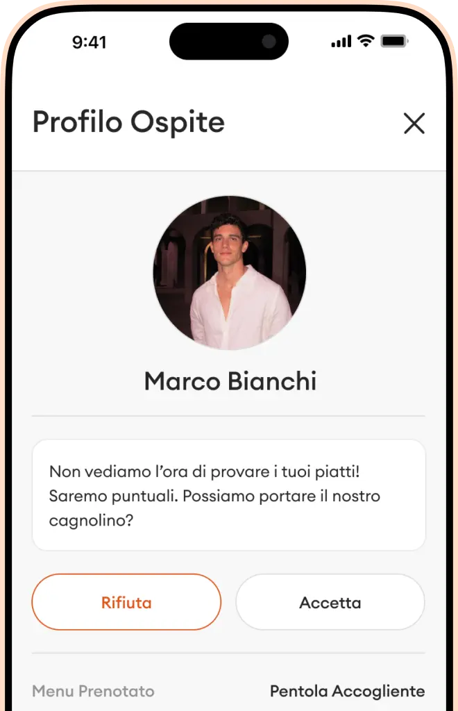 Horecos guest profile screenshot